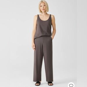 Eileen Fisher Stretch Jersey Knit PullOn Straight Pant Size Medium Mocha Brown